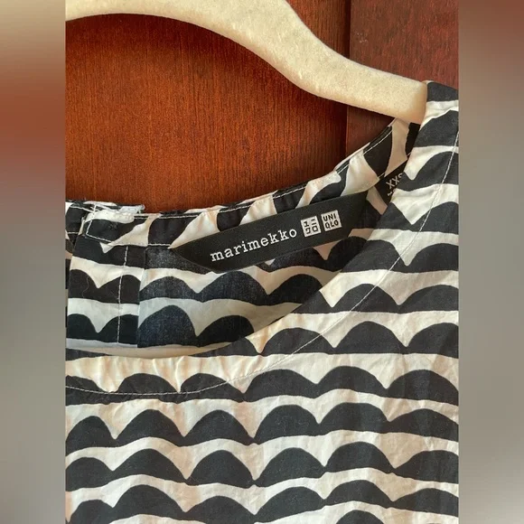 Marimekko x Uniqlo Midi Dress in 1960s Papajo (Papaya) Print Sleeveless XXS - Picture 7 of 11